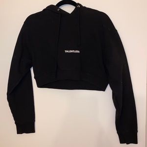 Talentless Crop Hoodie